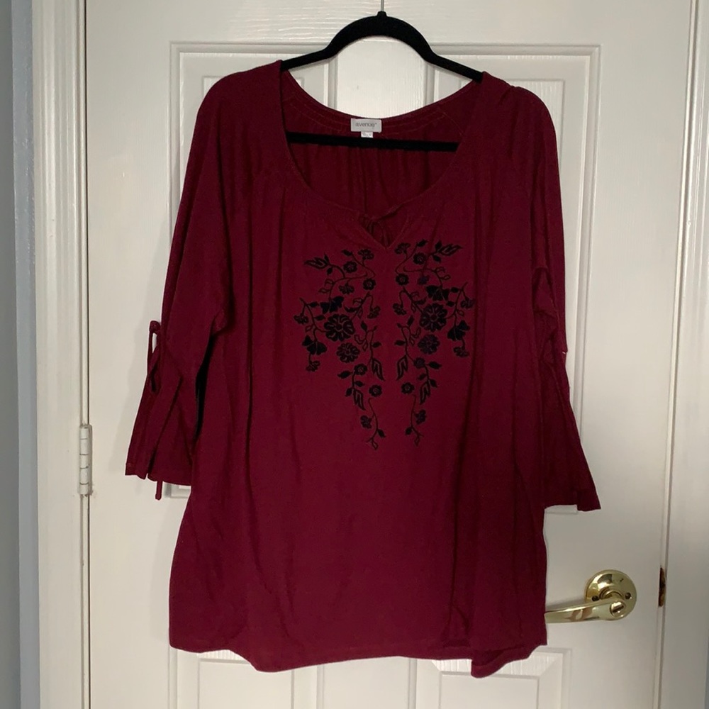 Burgundy Avenue Blouse